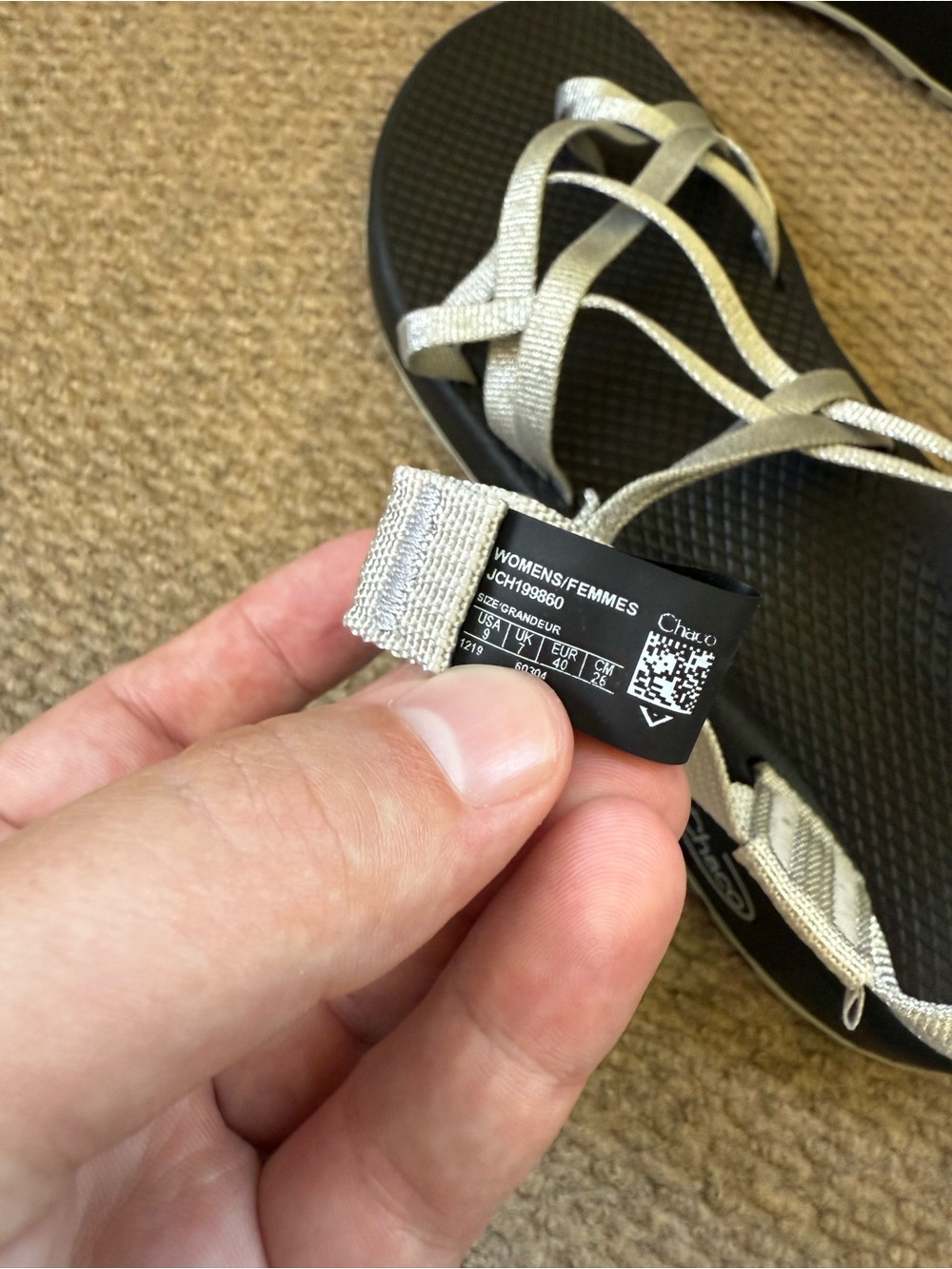Chacos Women’s ZCloud X2 Strappy Sandals Silver / Black Size 9 EUC Outdoor Gorp - Picture 6 of 7